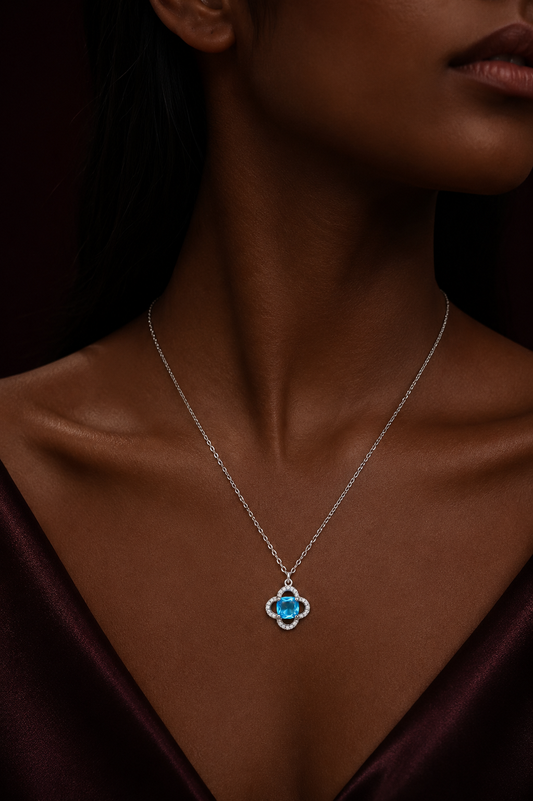 925 Sterling Silver Clover Pendant Necklace
