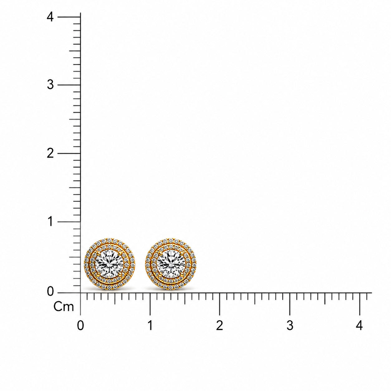 925 Sterling Silver Halo Stud Earrings