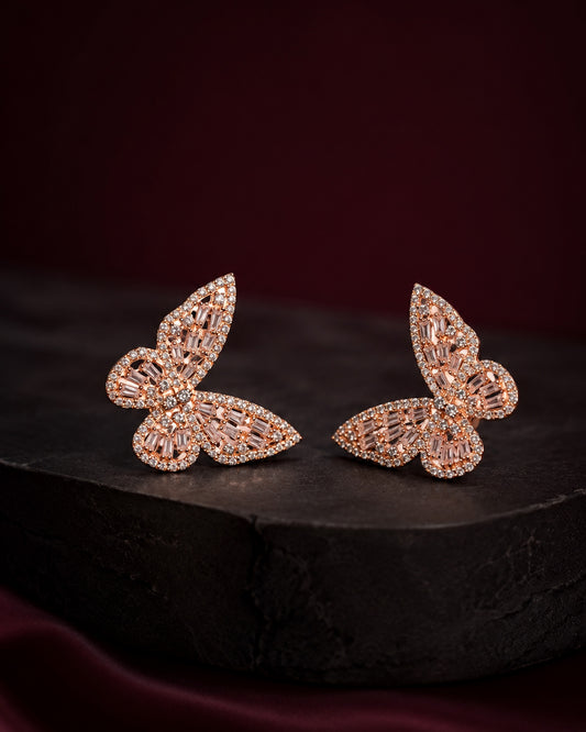 925 Sterling Silver Butterfly Stud Earrings