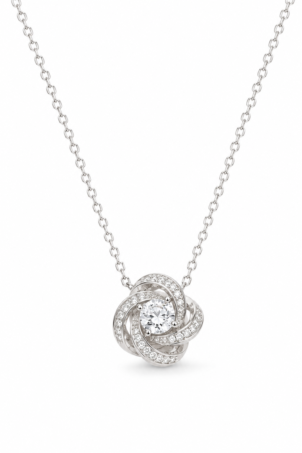 925 Sterling Silver Eternal Bloom Pendant Necklace