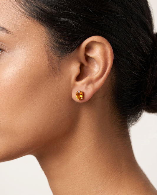 Vanij Citrine Studs