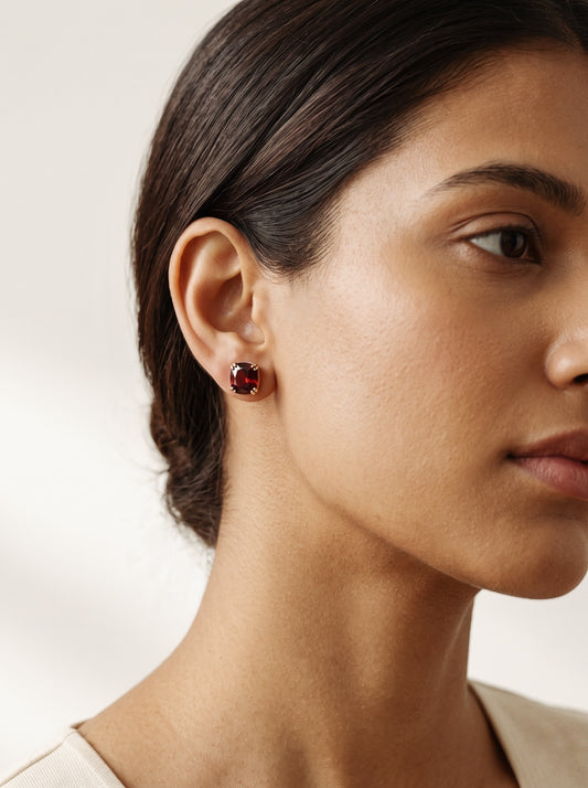 Angara Garnet Studs