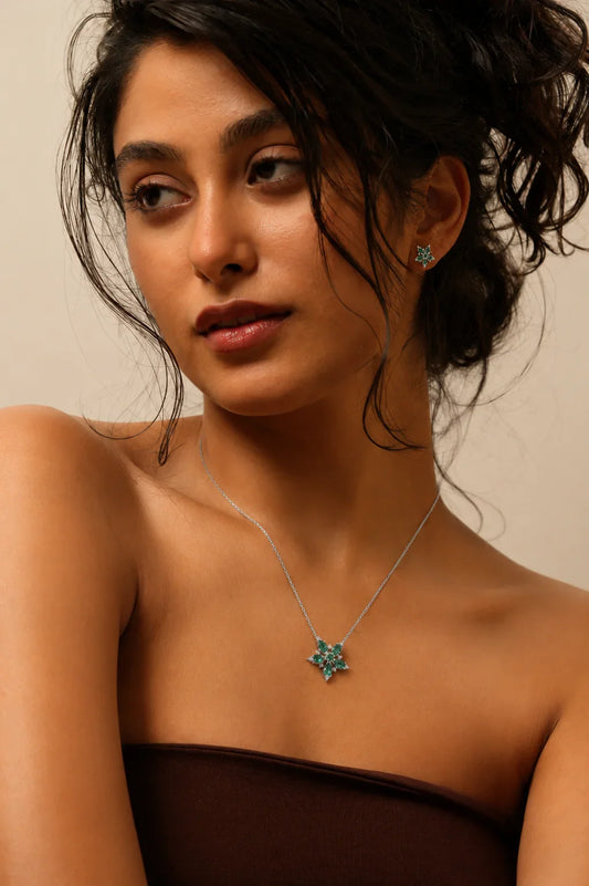 925 Silver Verdant Bloom Necklace Set