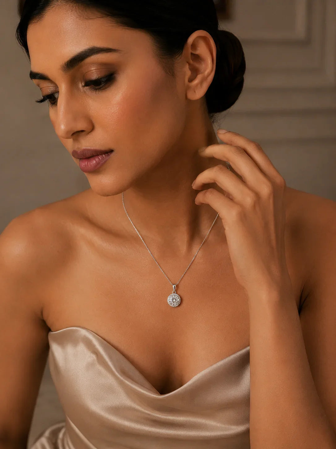 925 Silver 3 Carat Moissanite Pendant Necklace