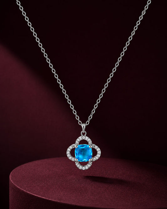 925 Sterling Silver Clover Pendant Necklace