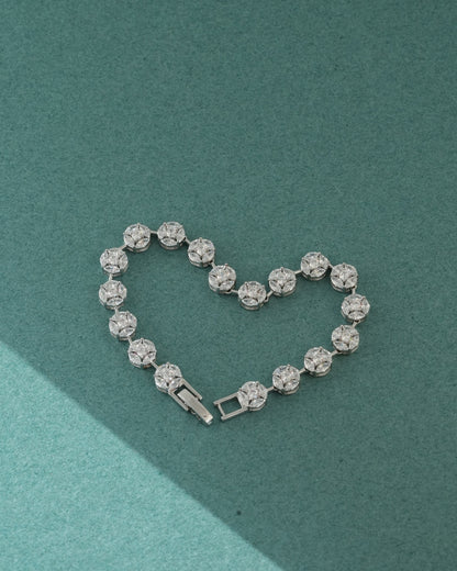 925 Sterling Silver Celeste Tennis Bracelet