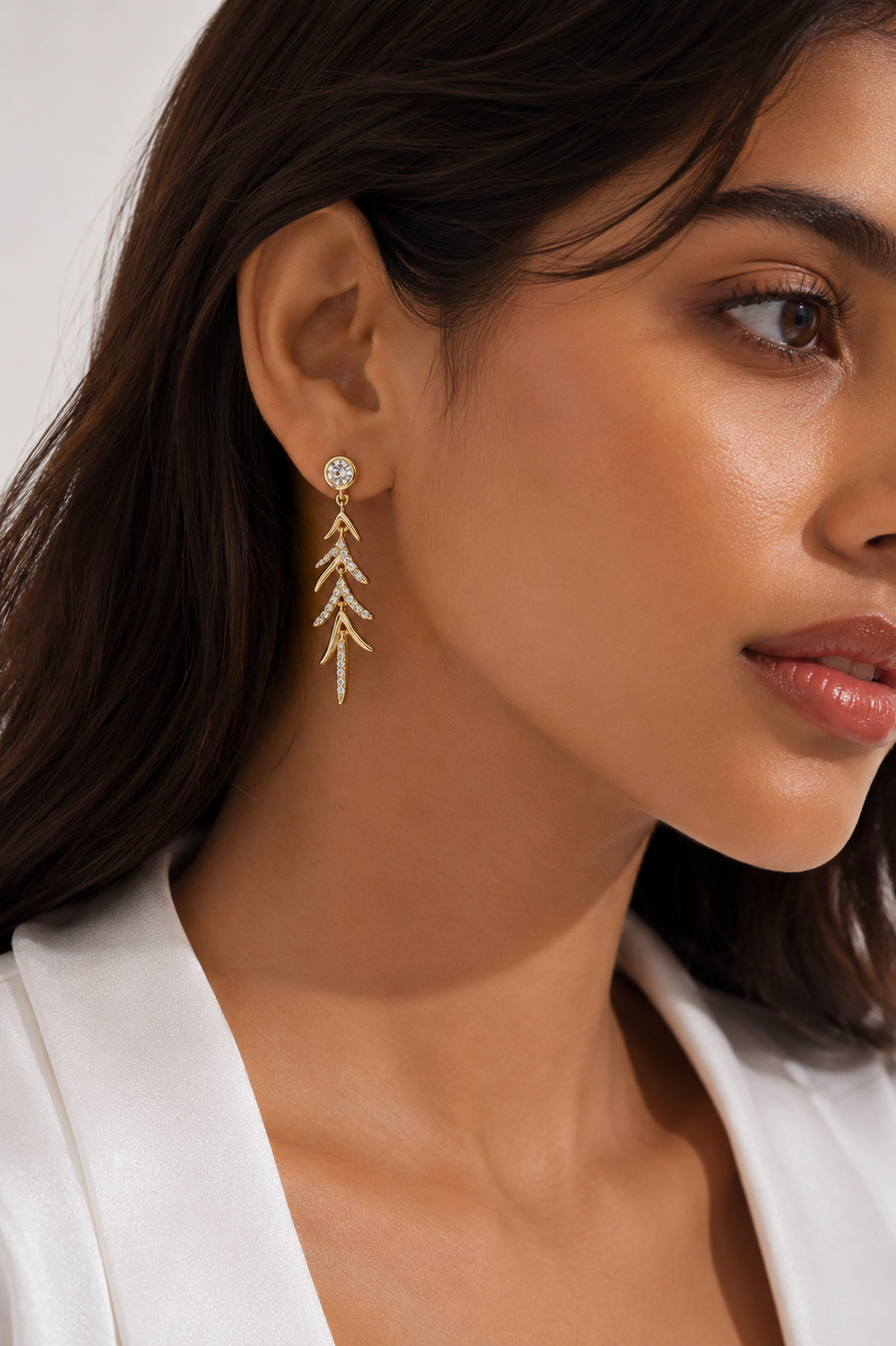 925 Sterling Silver Nature Leaf Drop Earrings
