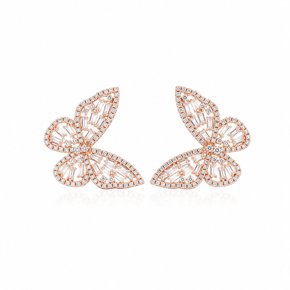 925 Sterling Silver Butterfly Stud Earrings