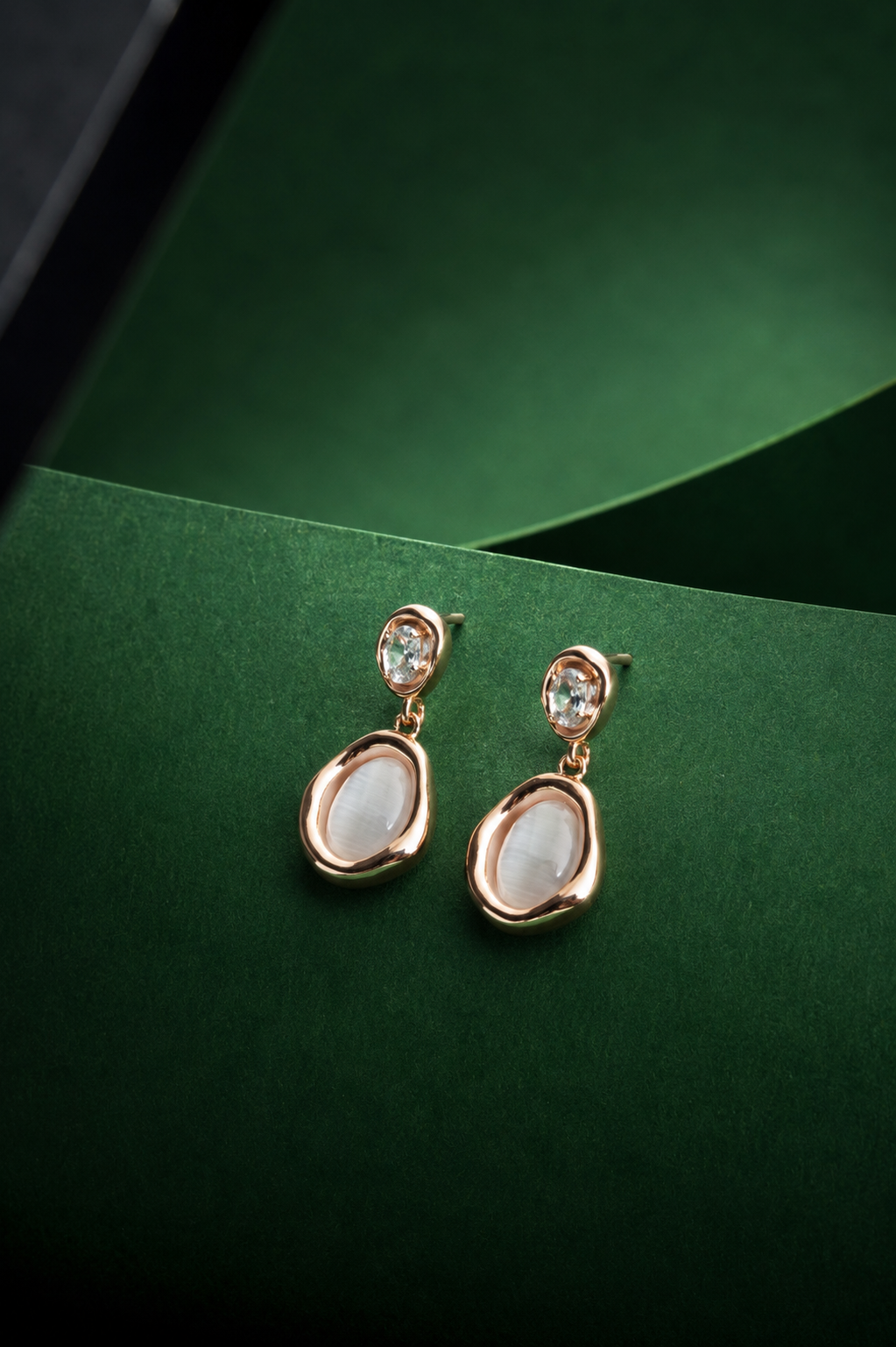925 Sterling Silver Oval Drop Earrings