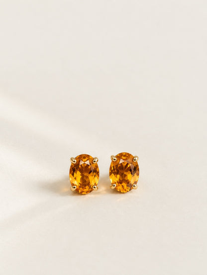 Vanij Citrine Studs