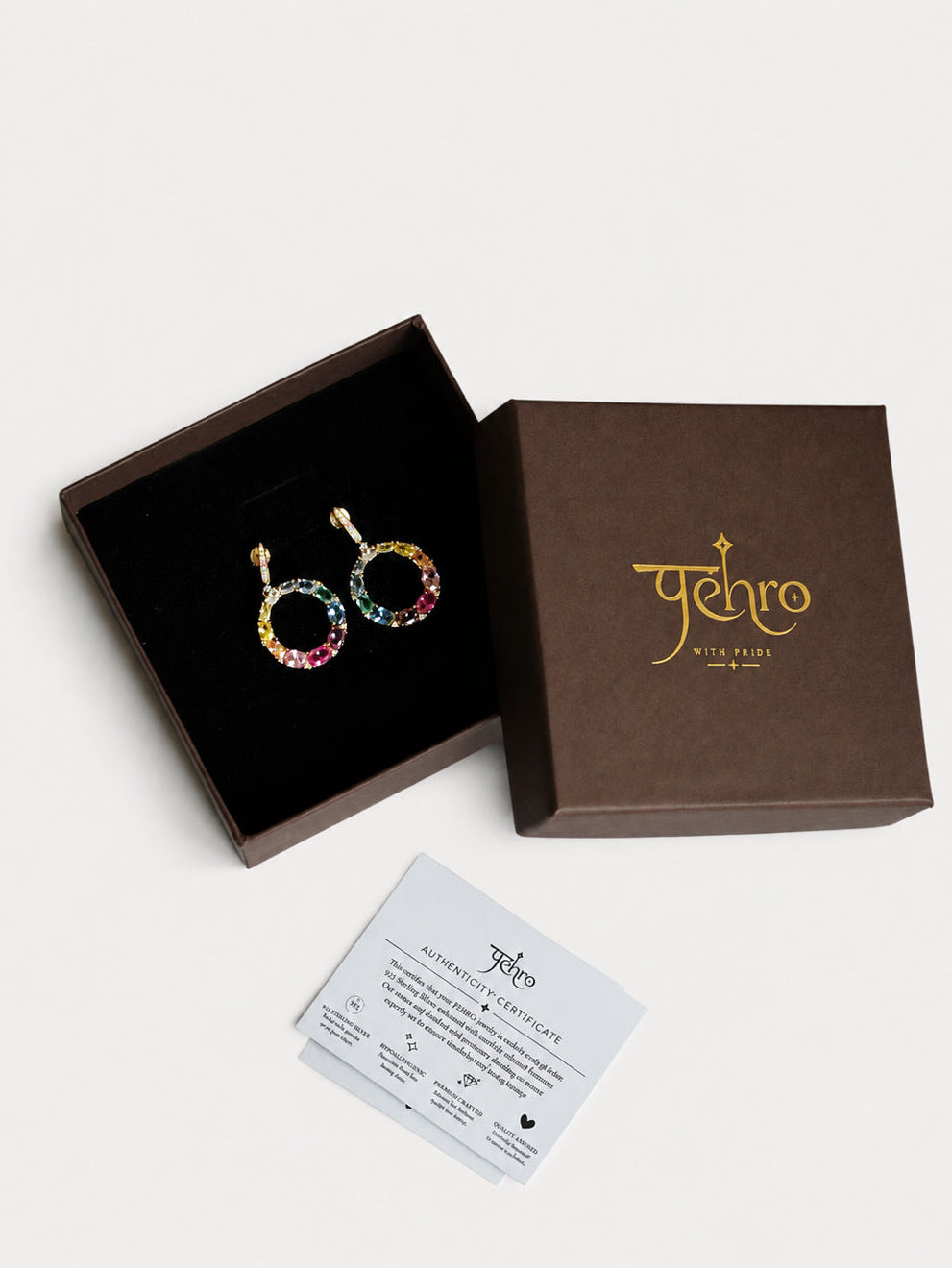 925 Sterling Silver Multicolor Circle Drop Earrings