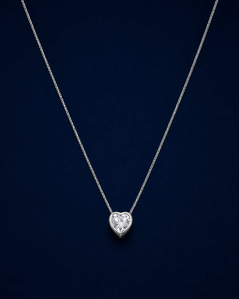925 Sterling Silver Amour Heart Pendant Necklace