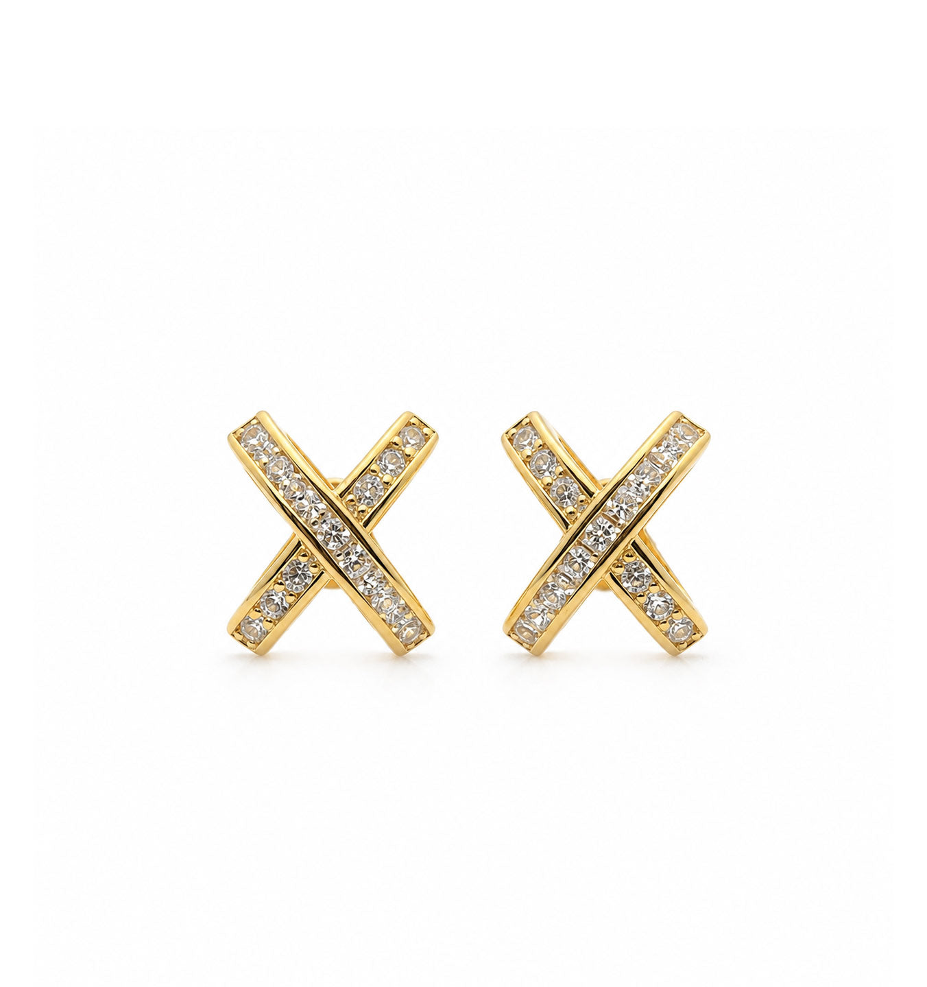 PEHRO 925 Sterling Silver Crossover Stud Earrings