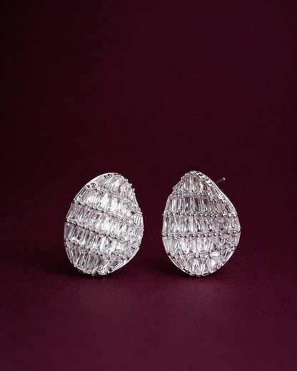 925 Sterling Silver Elan Marquise Stud Earrings