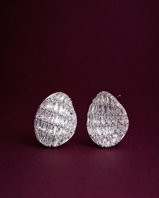 925 Sterling Silver Elan Marquise Stud Earrings