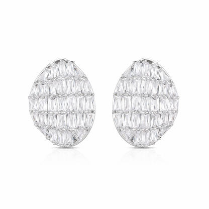 925 Sterling Silver Elan Marquise Stud Earrings