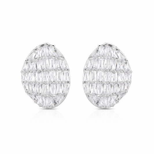 925 Sterling Silver Elan Marquise Stud Earrings