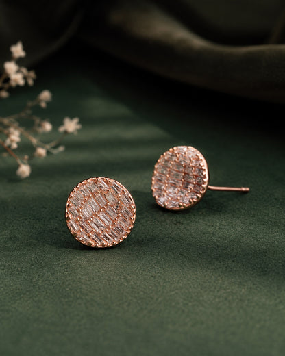 925 Sterling Silver Eclipse Disc Stud Earrings
