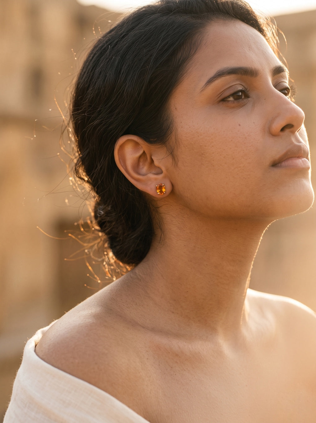 Vanij Citrine Studs