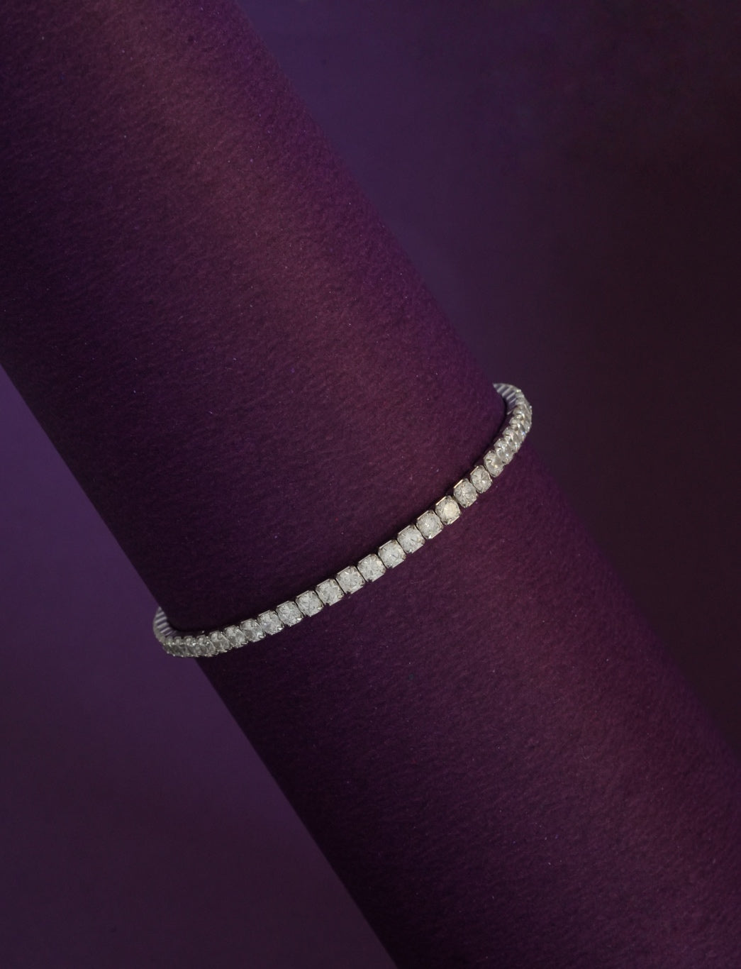 925 Sterling Silver Celeste Stretch Tennis Bracelet
