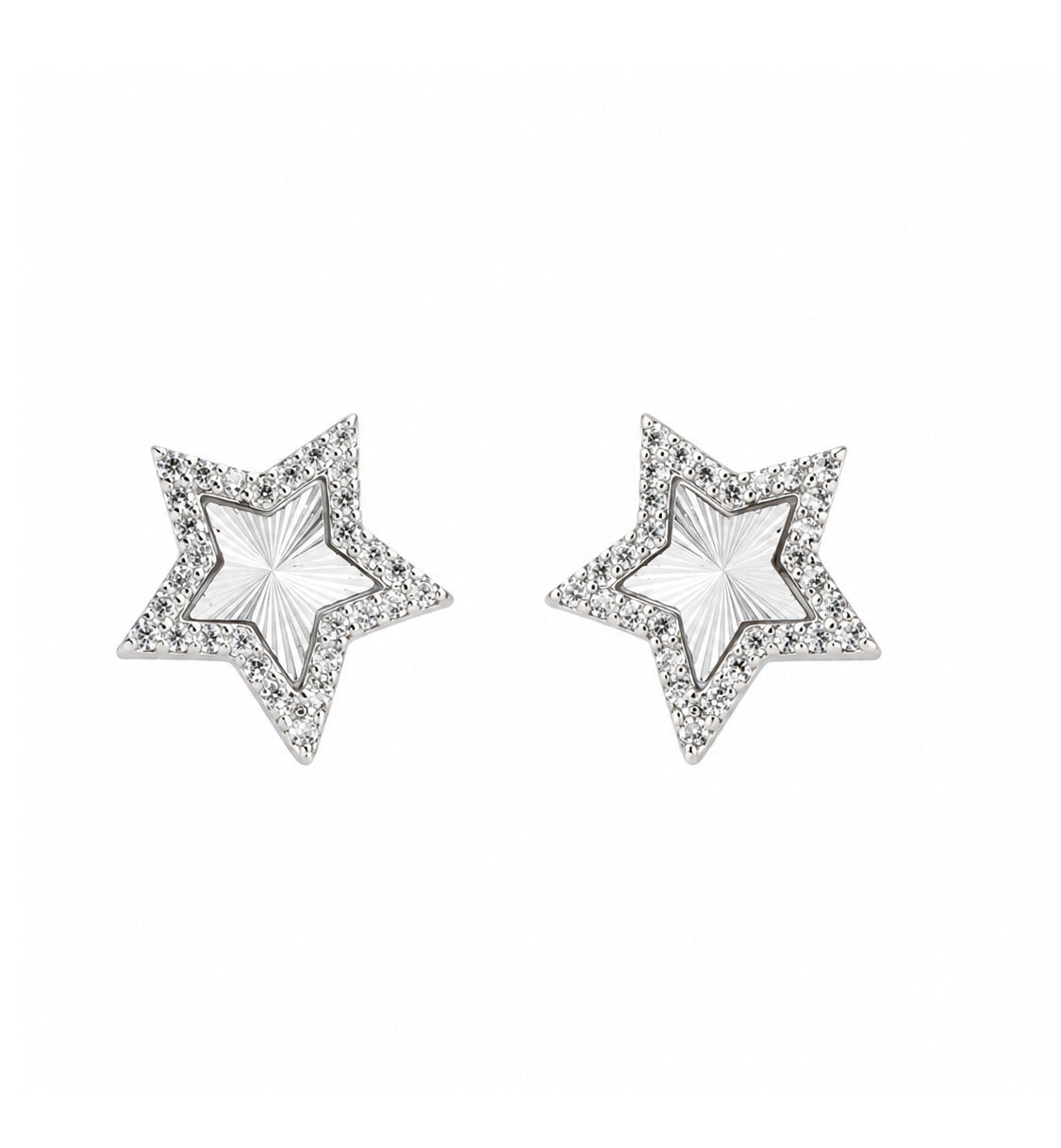 925 Sterling Silver Celestial Star Stud Earrings
