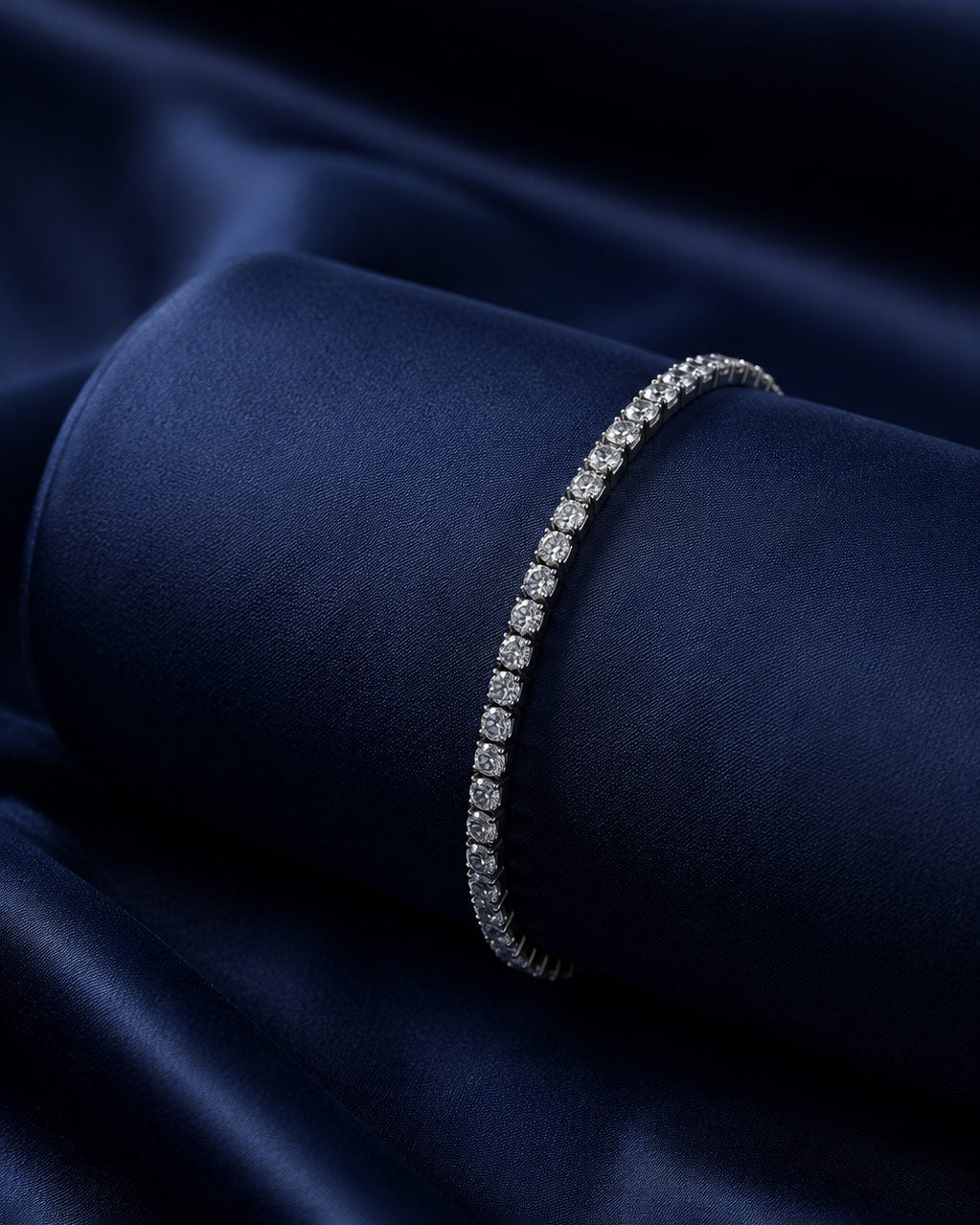 925 Sterling Silver Celeste Stretch Tennis Bracelet 