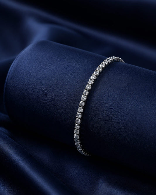 925 Sterling Silver Celeste Stretch Tennis Bracelet 