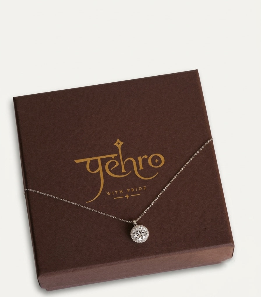 925 Silver 3 Carat Moissanite Pendant Necklace