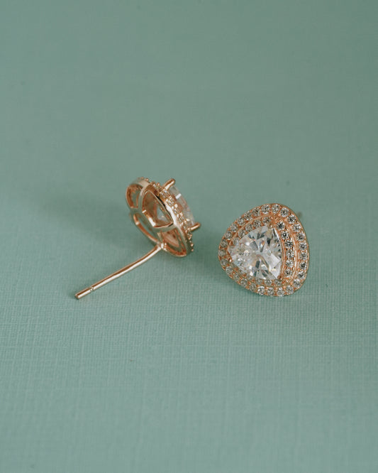 925 Sterling Silver Aurora Halo Stud Earrings