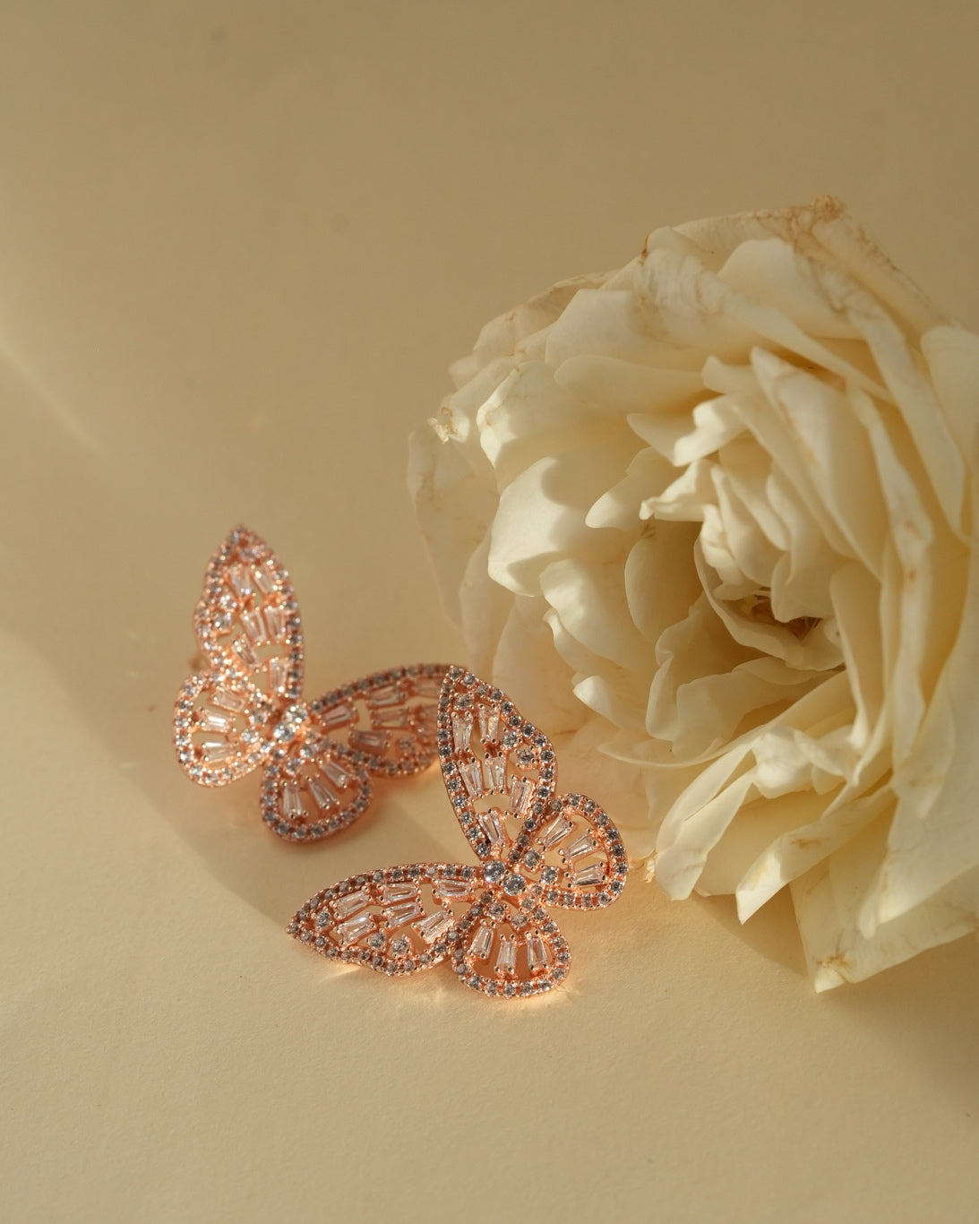925 Sterling Silver Butterfly Stud Earrings