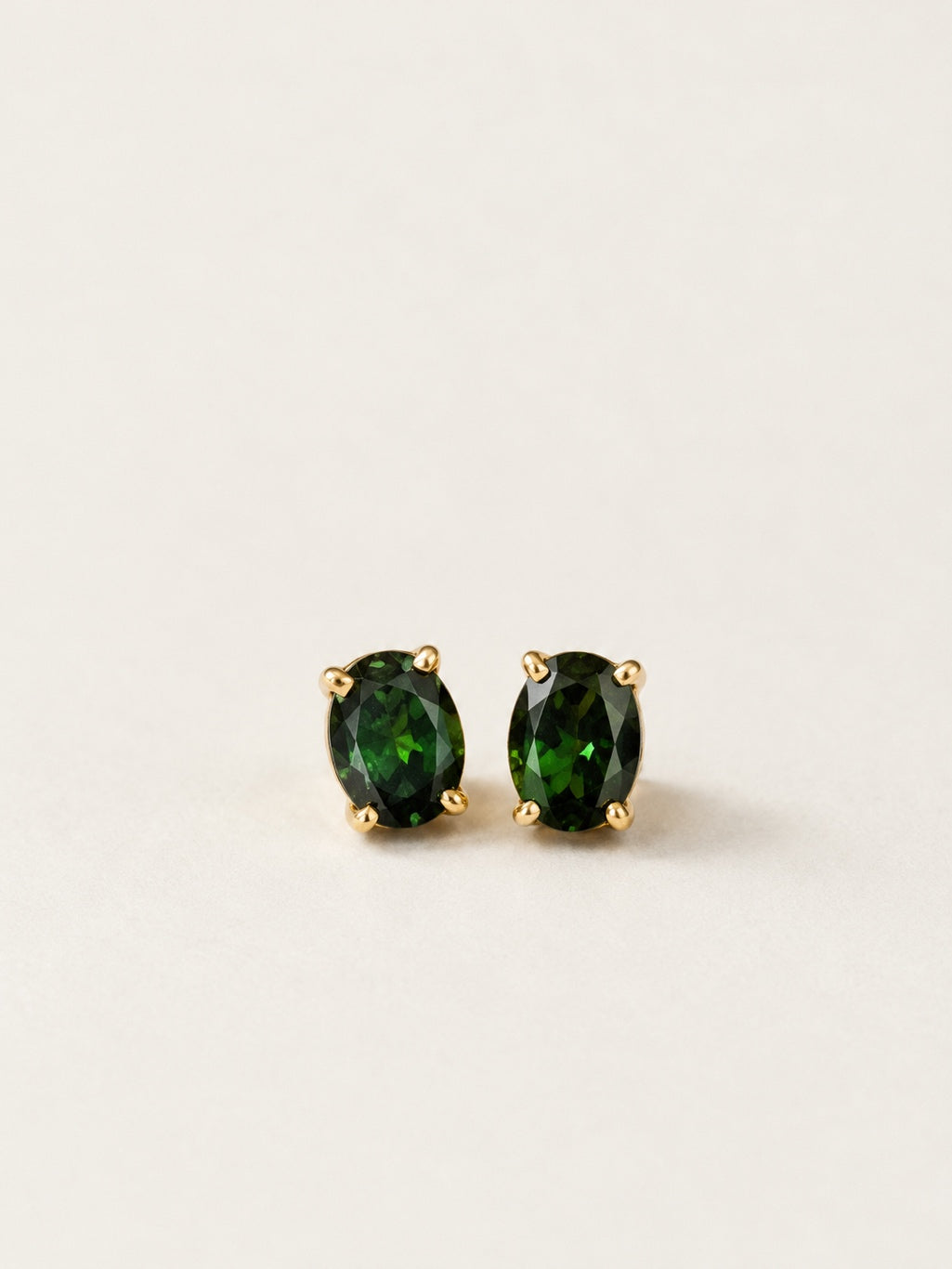 Aranya 925 Sterling Silver Natural Brazilian Tourmaline Stud Earrings