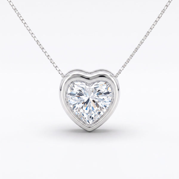 925 Sterling Silver Amour Heart Pendant Necklace