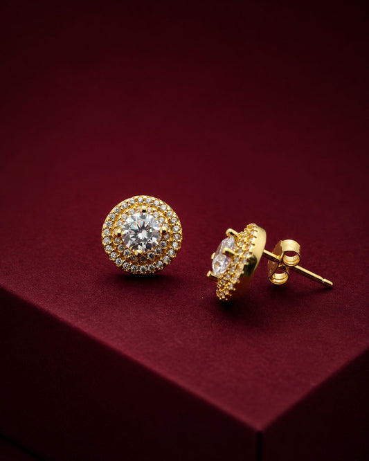 PEHRO 925 Sterling Silver Halo Stud Earrings