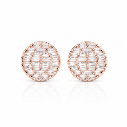 925 Sterling Silver Eclipse Disc Stud Earrings