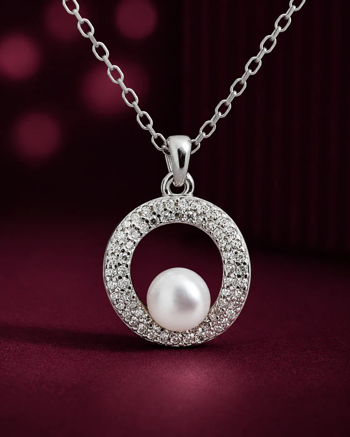 925 Sterling Silver Luna Pearl Necklace Set