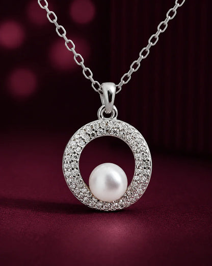 925 Sterling Silver Luna Pearl Necklace Set