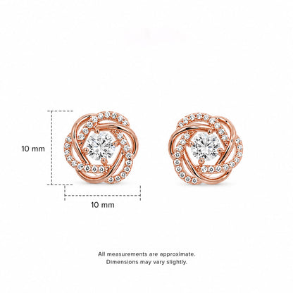 925 Sterling Silver Knot Stud Earrings